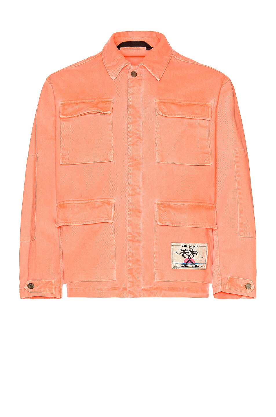 Image 1 of Palm Angels Sun Denim Jacket in Orange