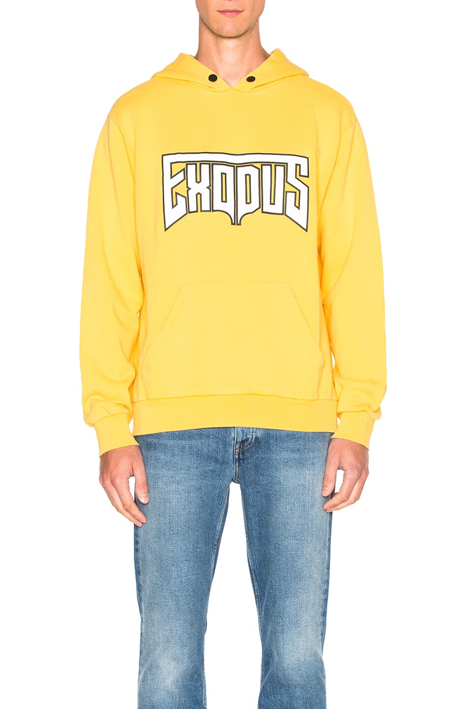 Image 1 of Palm Angels Exodus Hoody in Yellow & White