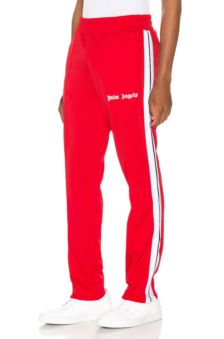 Image 1 of Palm Angels Classic Track Pants in Red & White