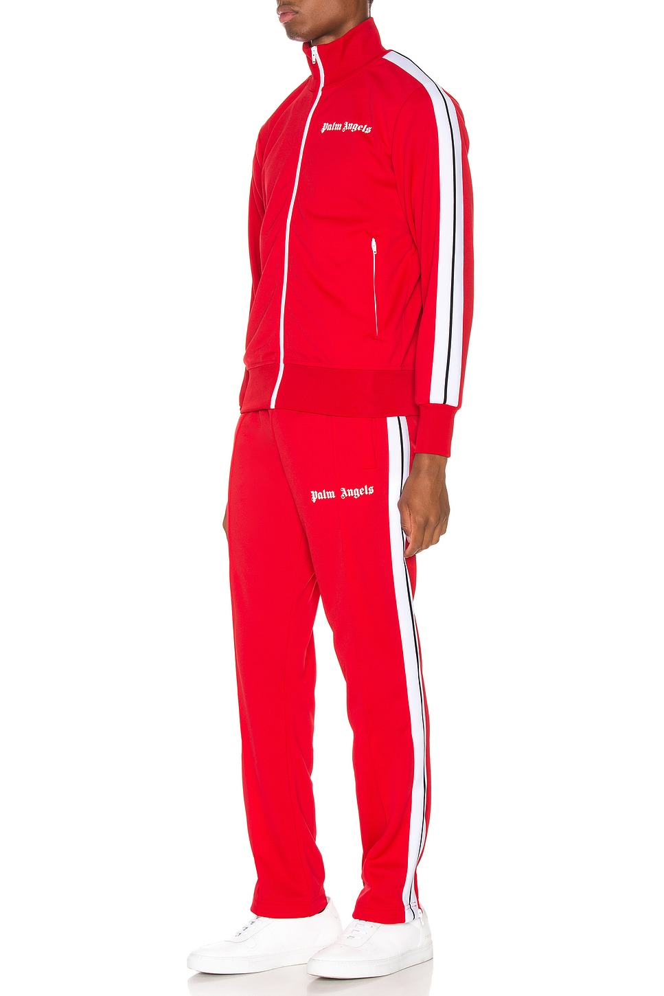 Image 1 of Palm Angels Classic Track Pants in Red & White