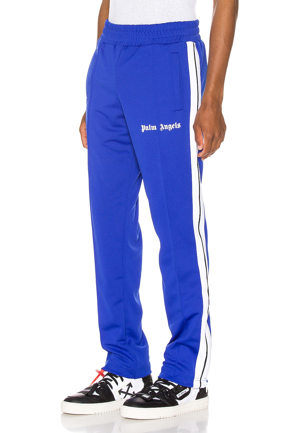 Image 1 of Palm Angels Classic Track Pants in Blue & White