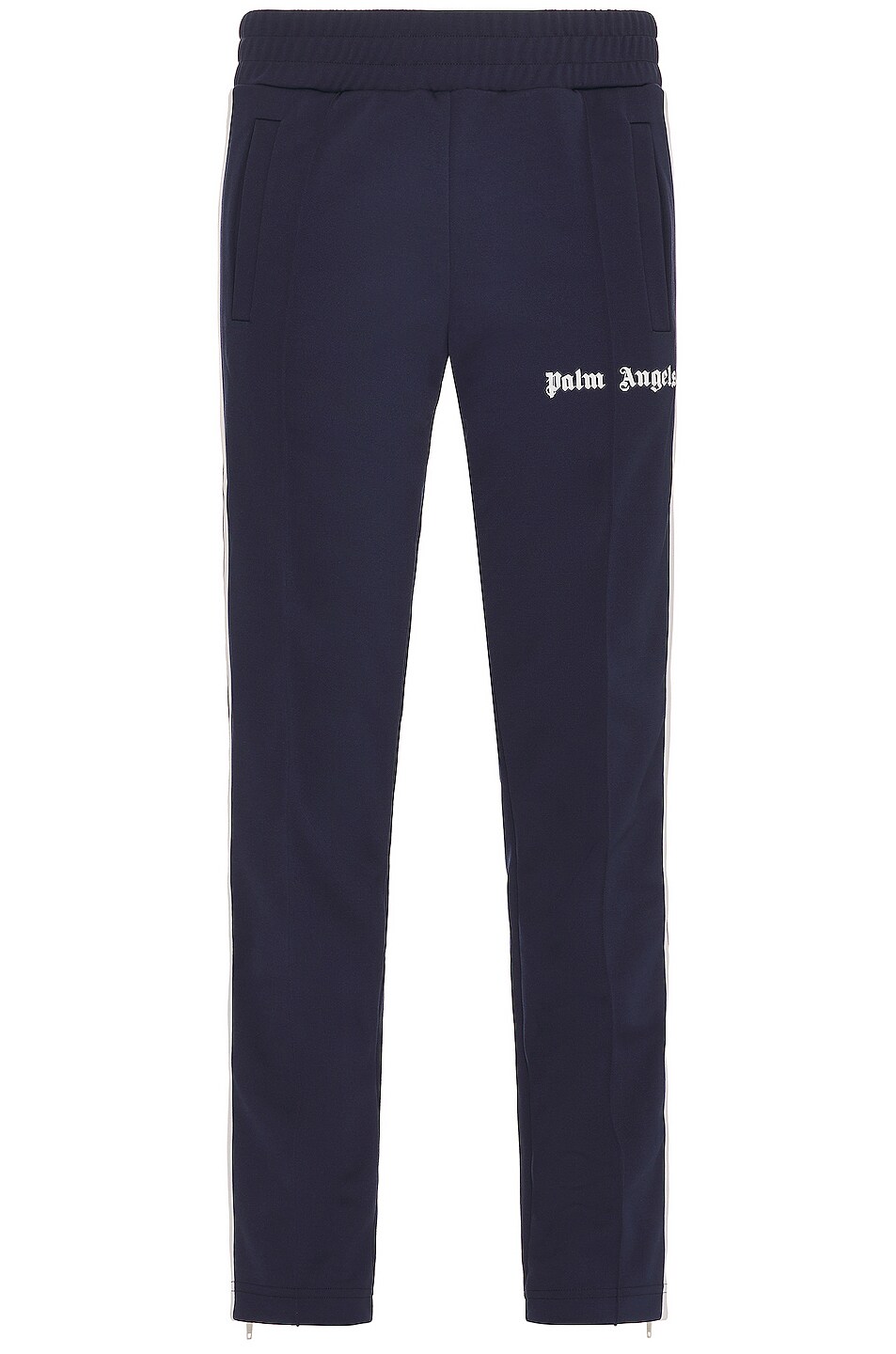 Image 1 of Palm Angels Classic Track Pants in Navy Blue & White