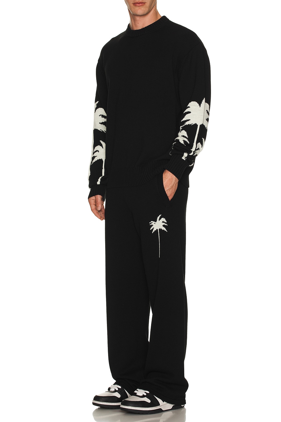 Image 1 of Palm Angels Palms Knit Pants in Black