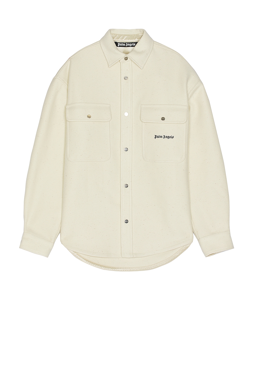 Image 1 of Palm Angels Pocket Logo Overshirt in Butter