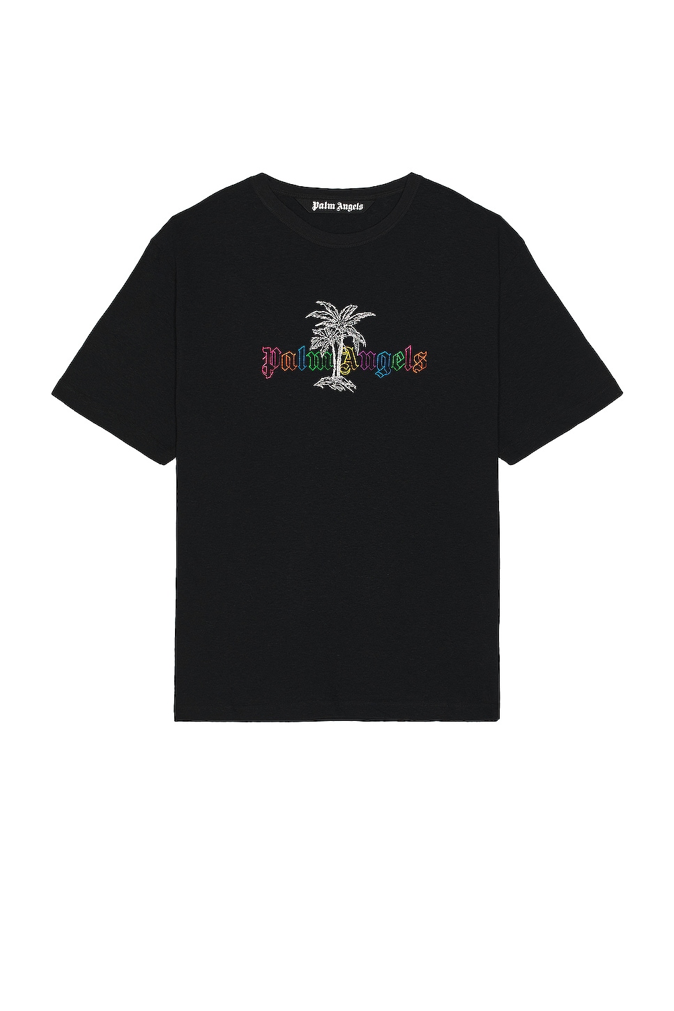 Image 1 of Palm Angels Collar Tee in Black & White
