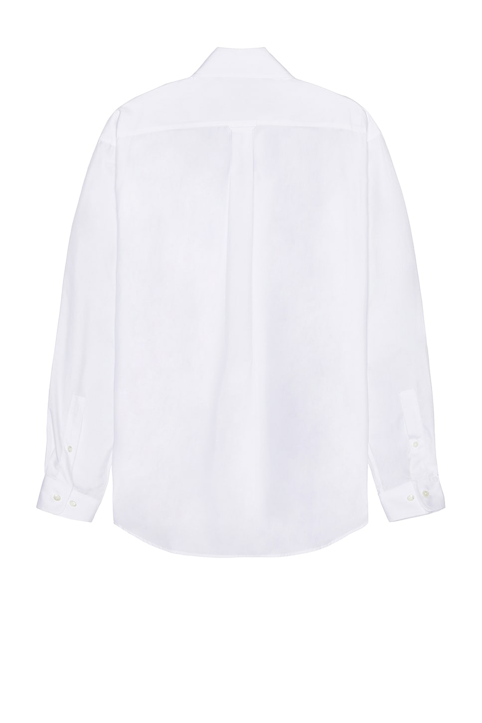 Shop Palm Angels Neck Logo Classic Long Sleeve Shirt In White