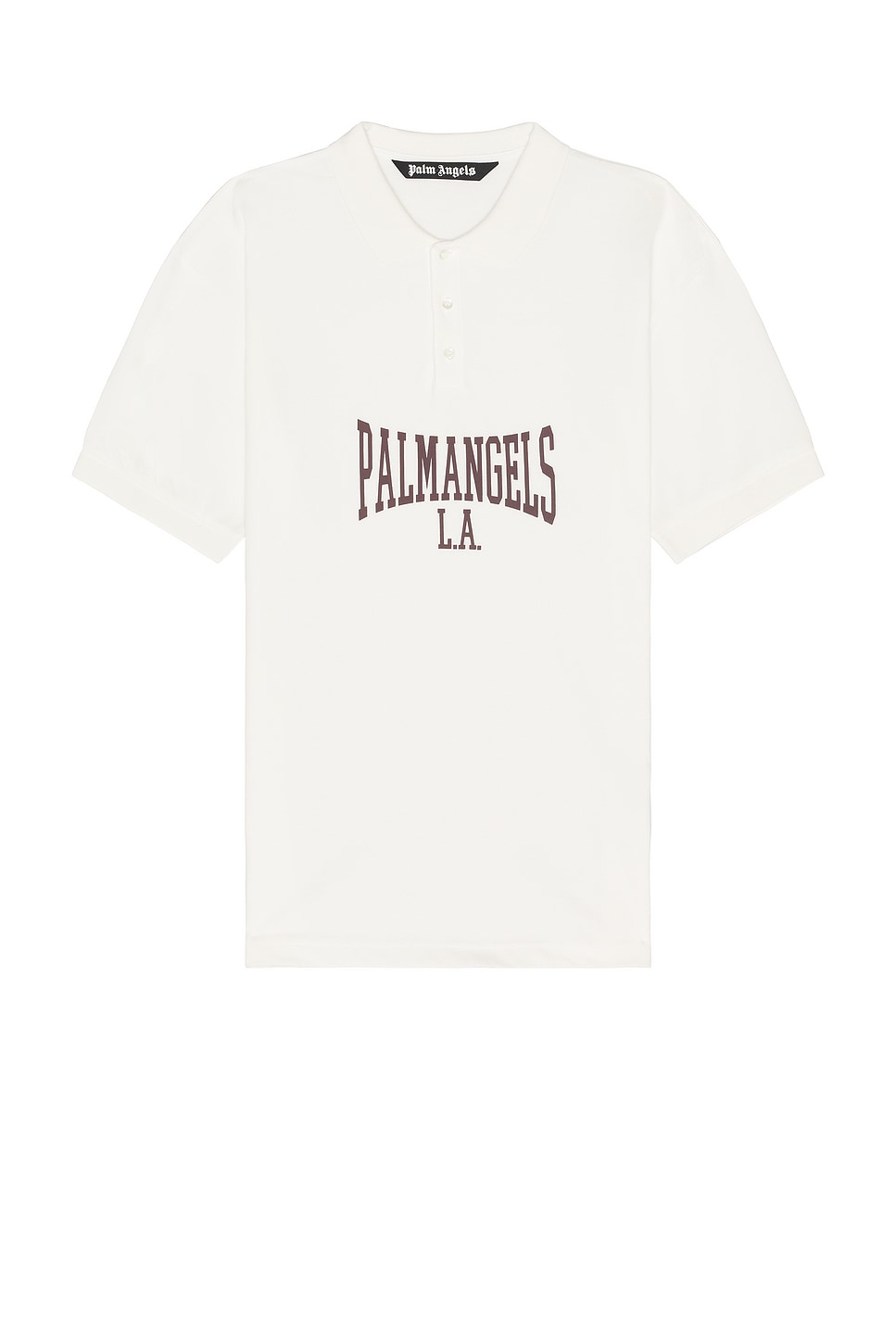 Image 1 of Palm Angels College Polo Short Sleeve in White