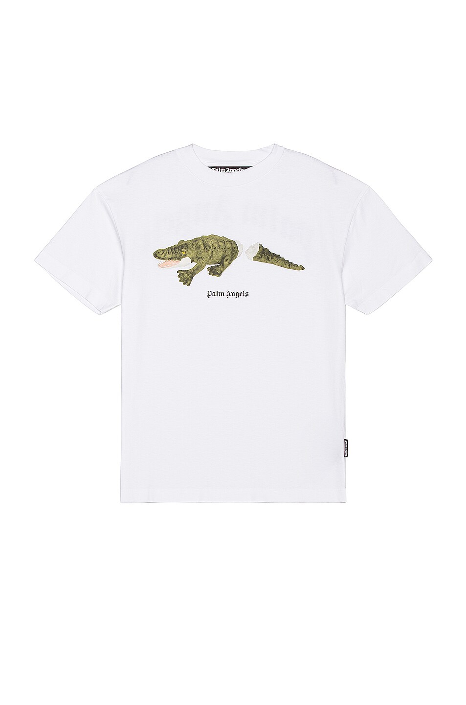 Image 1 of Palm Angels Croco Tee in White & Green