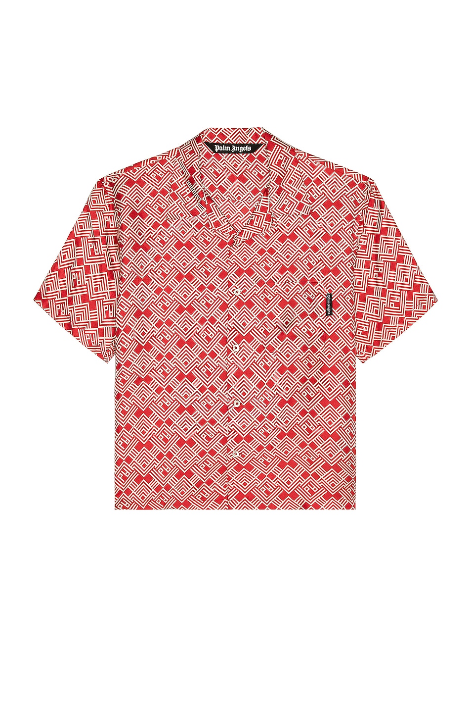 Image 1 of Palm Angels PA Monogram Shirt in Red