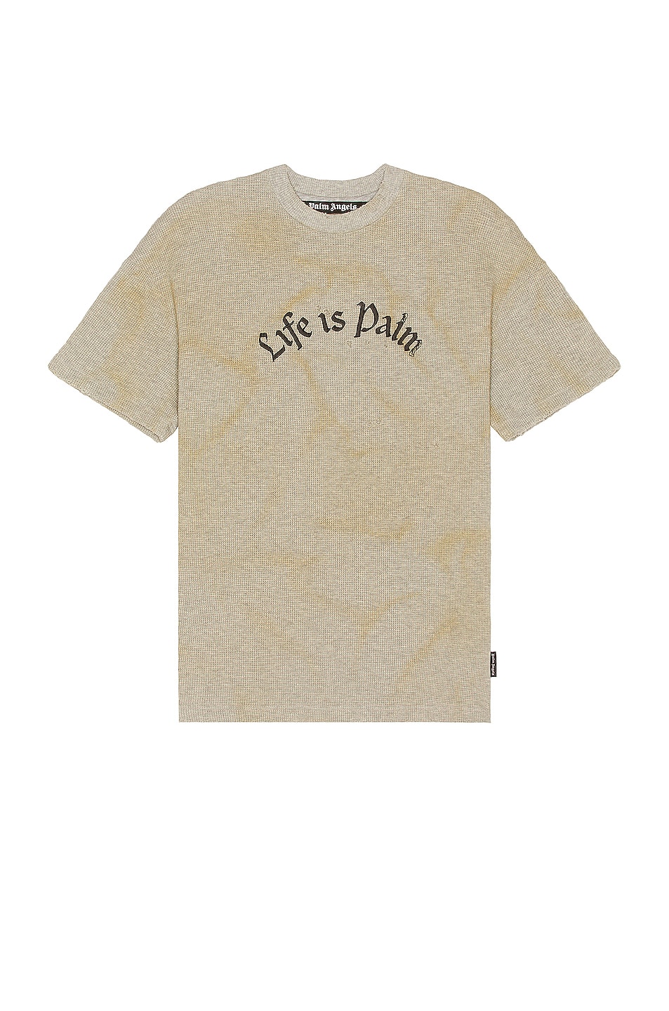 Image 1 of Palm Angels Life Is Palm Washed Tee in Grey & Black