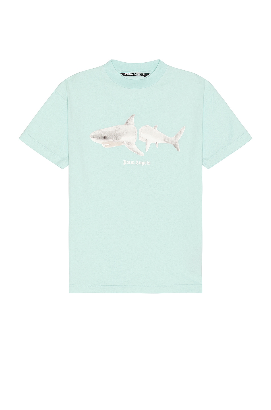 Image 1 of Palm Angels White Shark Classic Tee in Light Blue