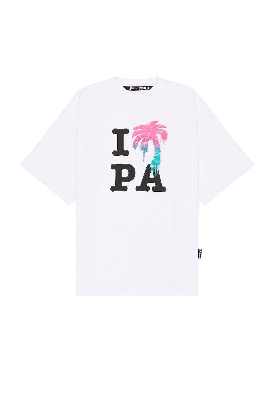 Image 1 of Palm Angels I Love Pa Classic Tee in White & Mutli