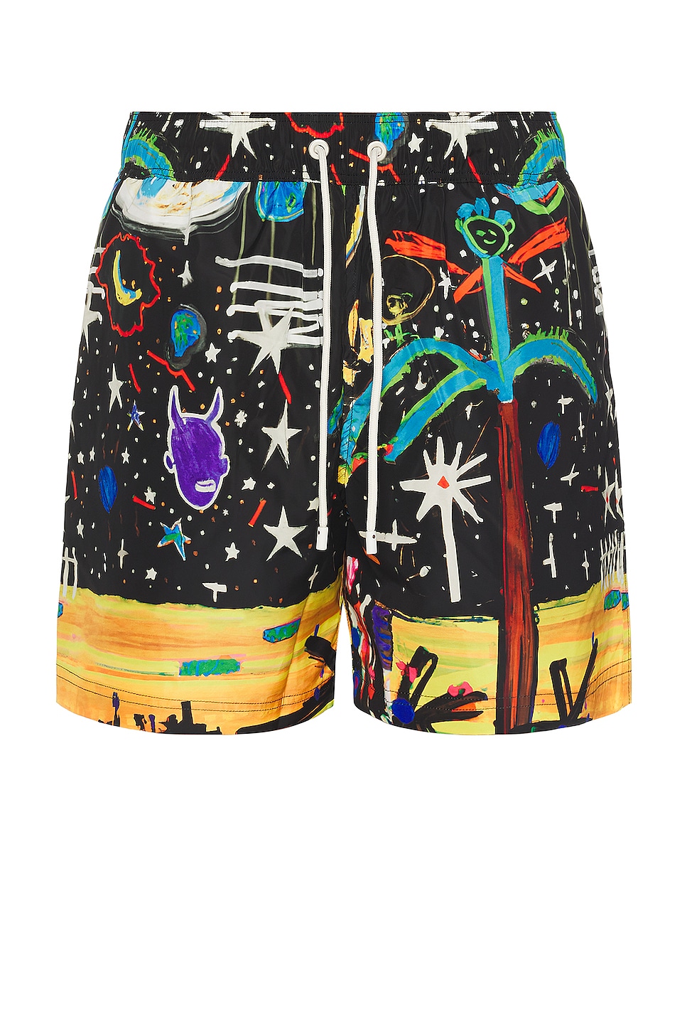 Image 1 of Palm Angels Starry Night Swimshorts in Black & Multi