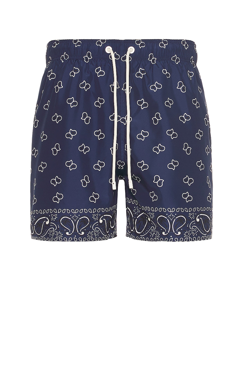 Image 1 of Palm Angels Paisley Swimshort in Navy Blue