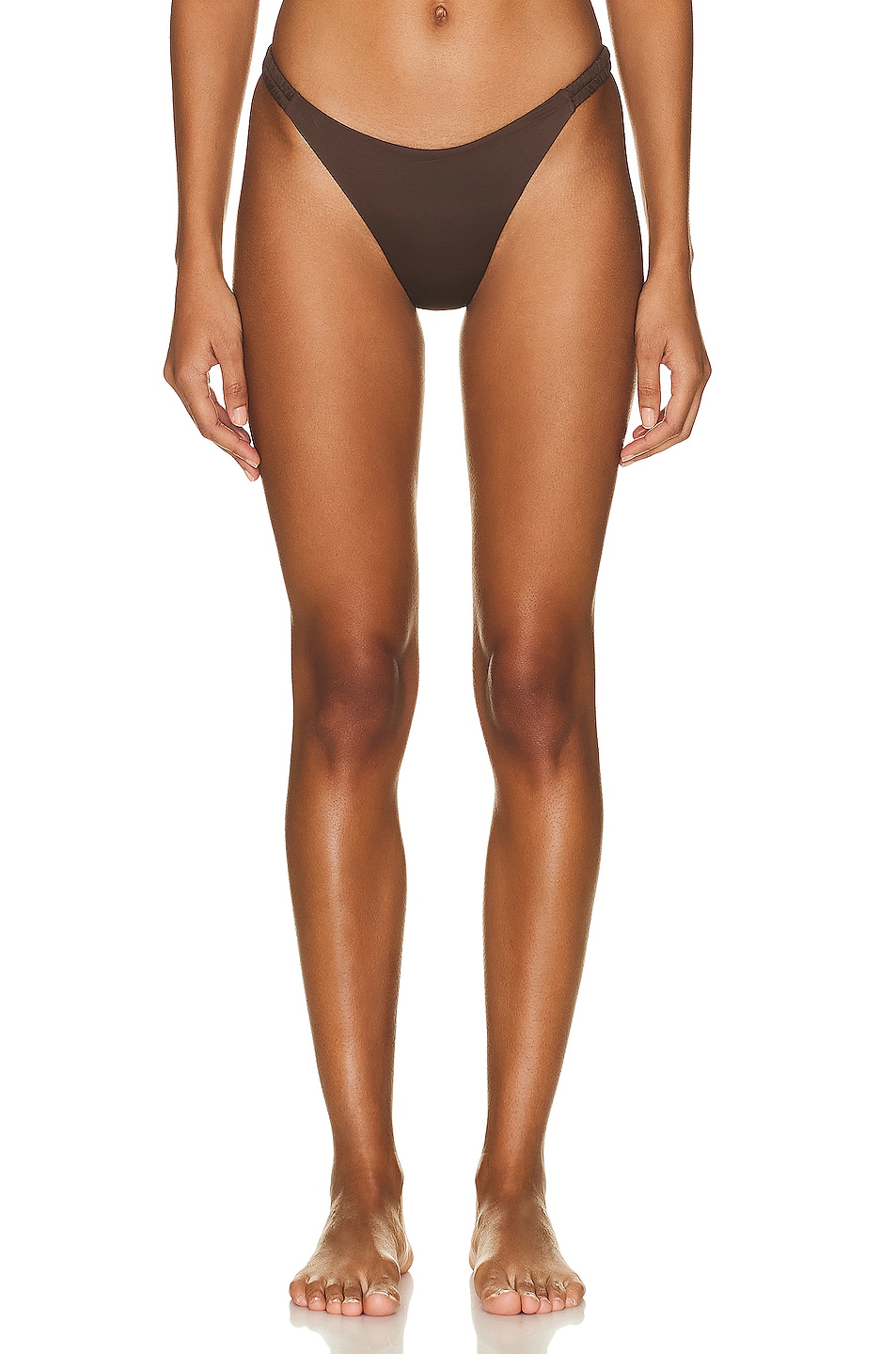 Flavia Side Scrunch Bikini Bottom in Brown