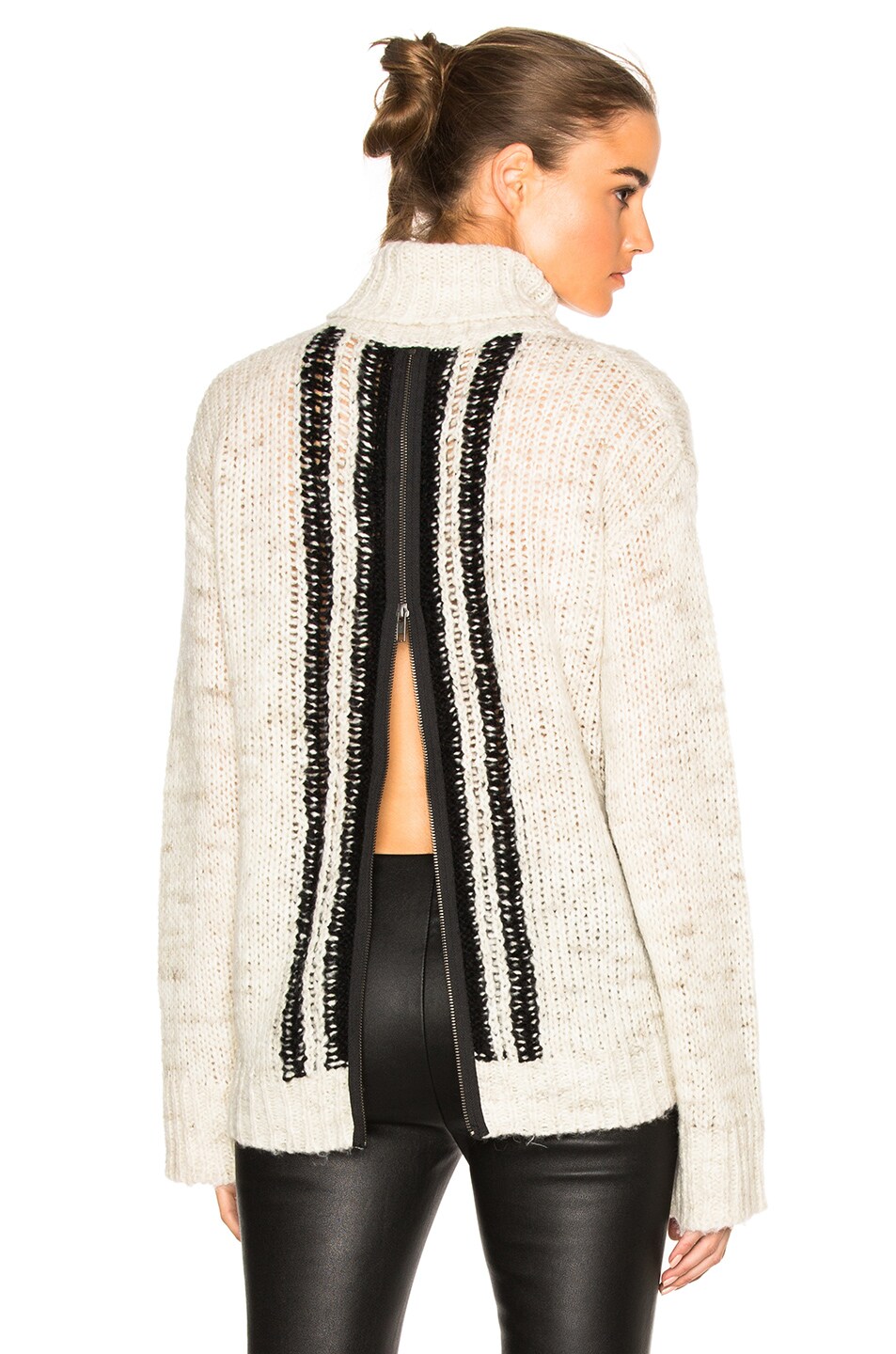 Image 1 of Pam & Gela Zip Back Sweater in Cream