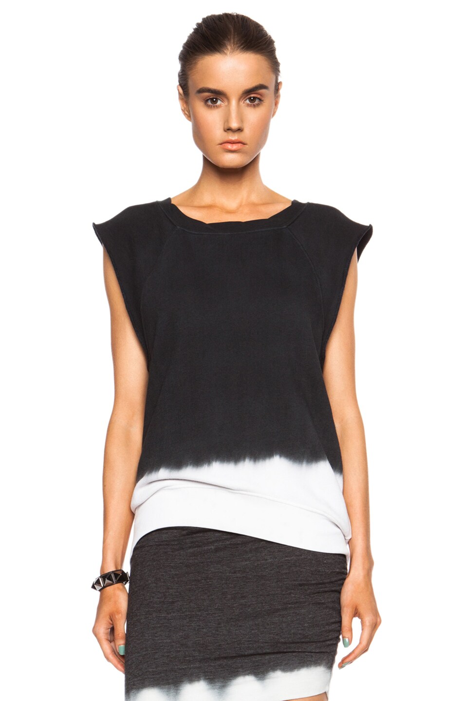 Image 1 of Pam & Gela Cotton-Blend Sweatshirt in Black Ombre