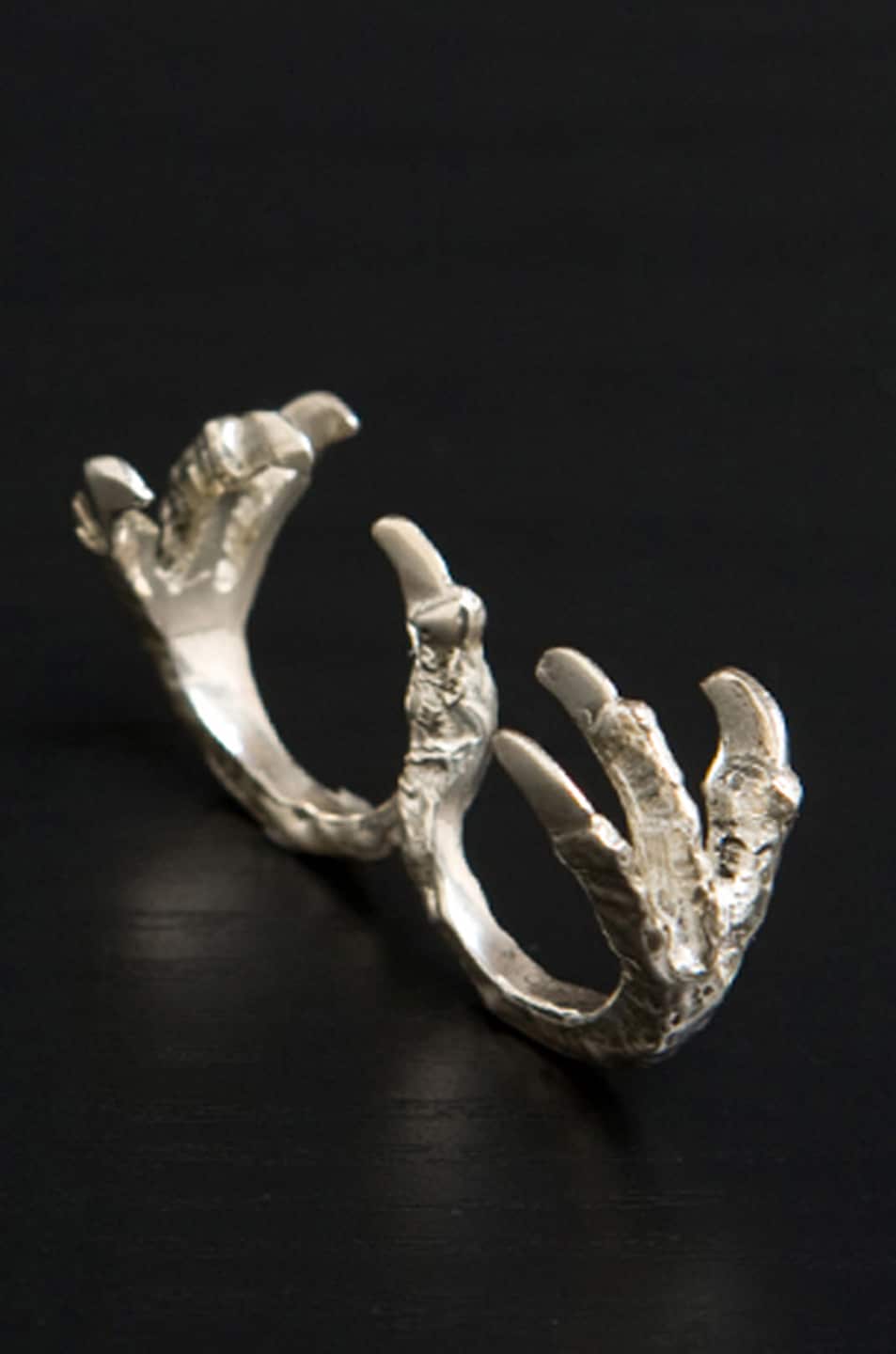 Image 1 of Pamela Love Claw Double Ring in Sterling Silver