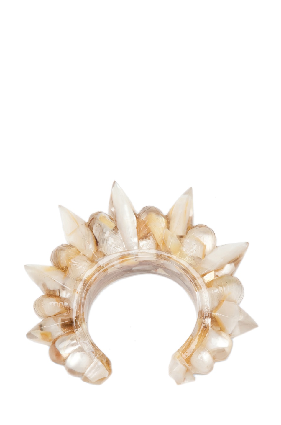 Image 1 of Pamela Love Resin Tribal Spike Cuff in Crushed Shell Resin