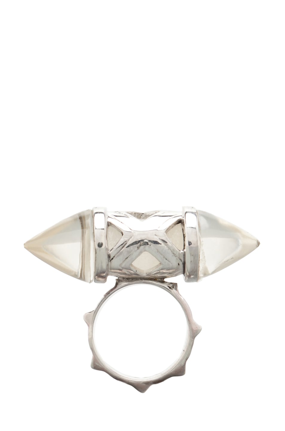 Image 1 of Pamela Love Cutout Ring in Silver & Quartz