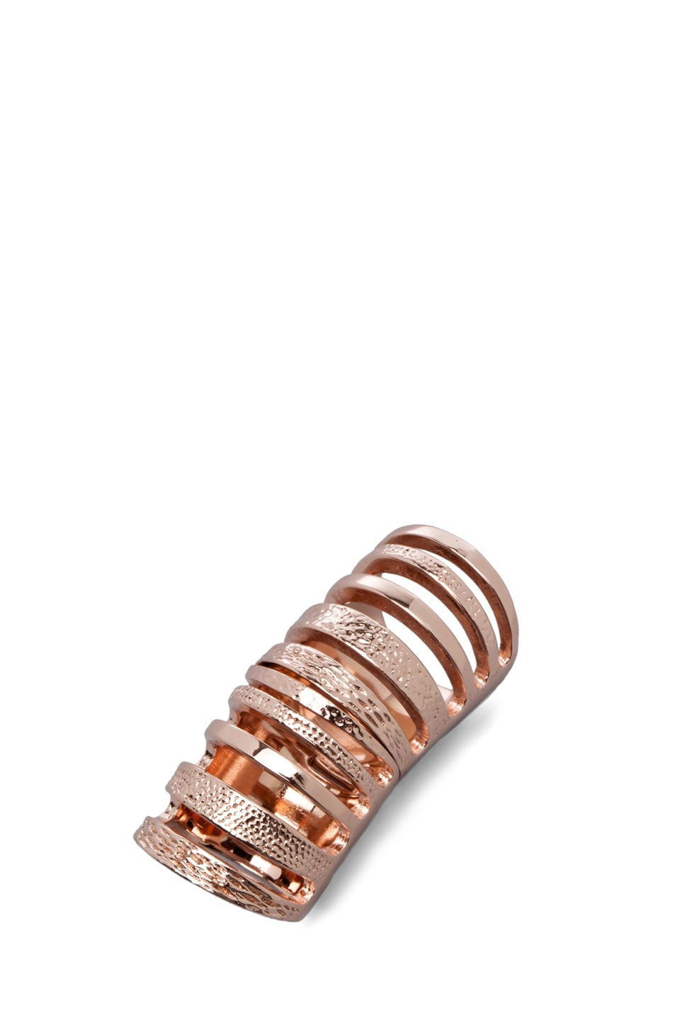Image 1 of Pamela Love PINK PARTY Exclusive Double Cage Ring in Rose Gold