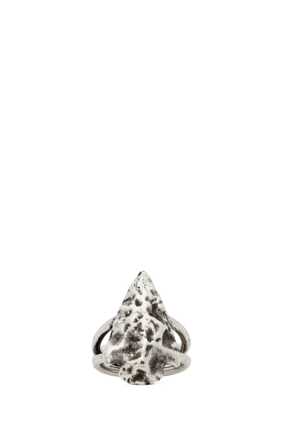 Image 1 of Pamela Love Mini Arrowhead Ring in Antique Silver