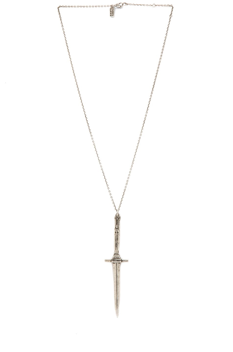 Image 1 of Pamela Love Dagger Antique Silver Pendant Necklace in Antique Silver