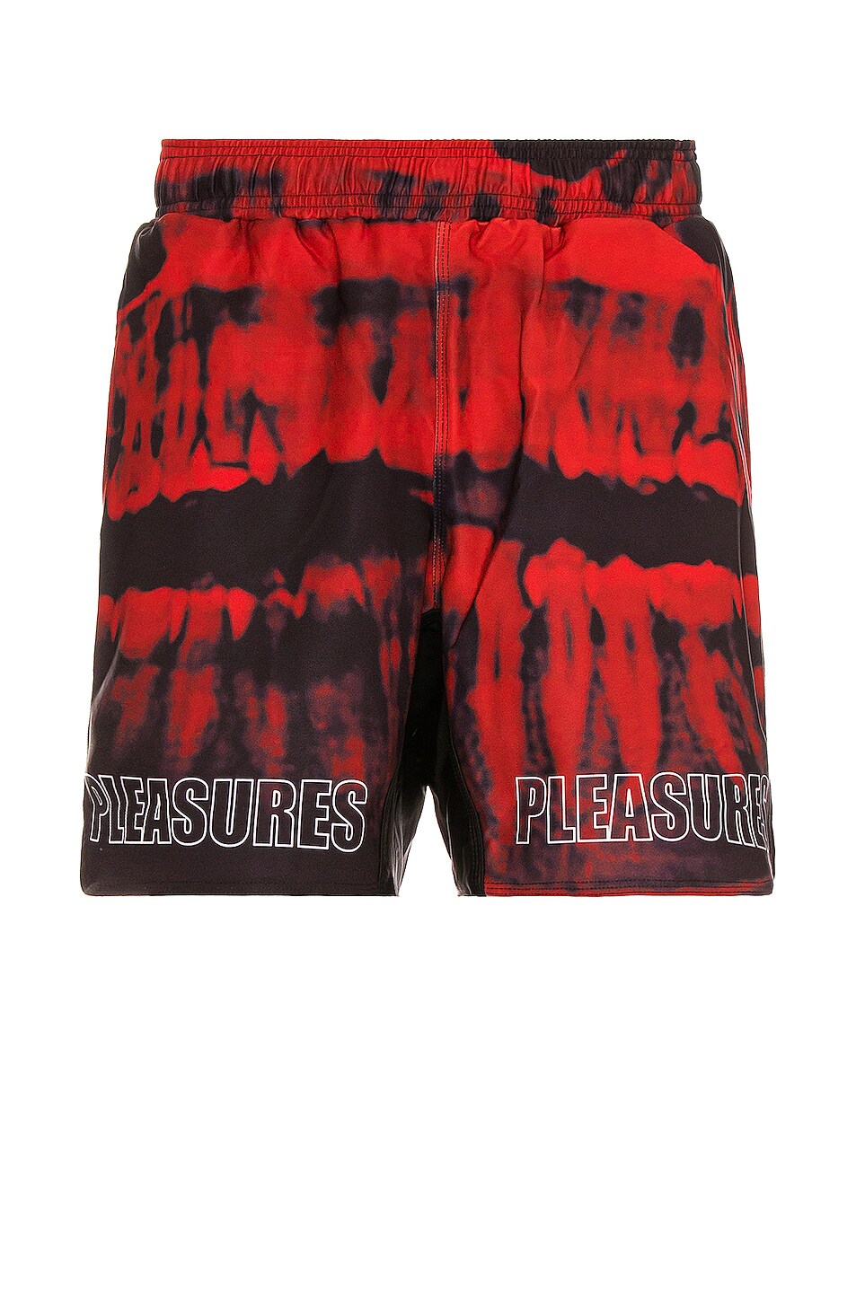 Image 1 of Pleasures Teeth Workout Shorts in Red