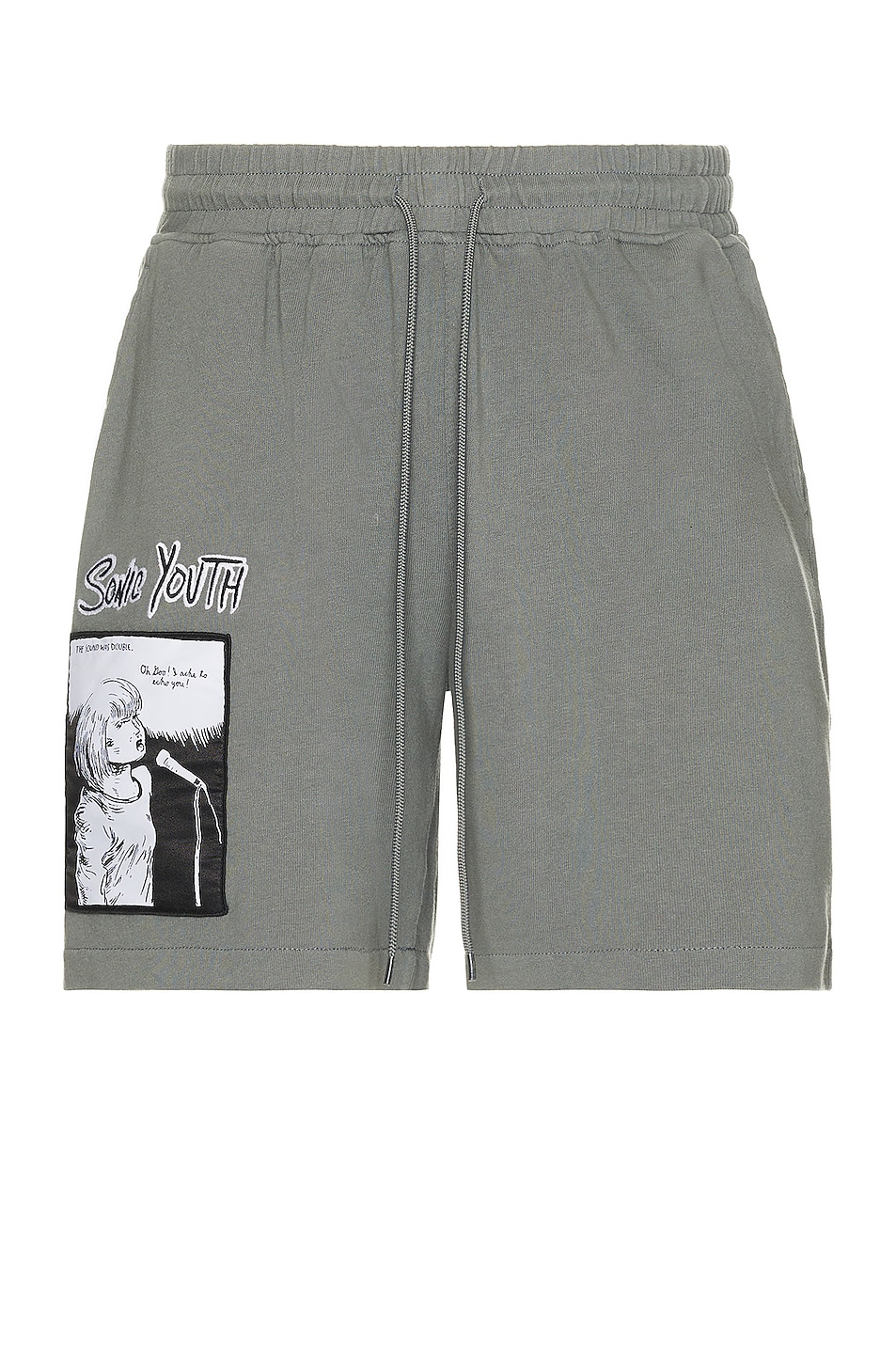 Image 1 of Pleasures X Sonic Youth Singer Shorts in Charcoal