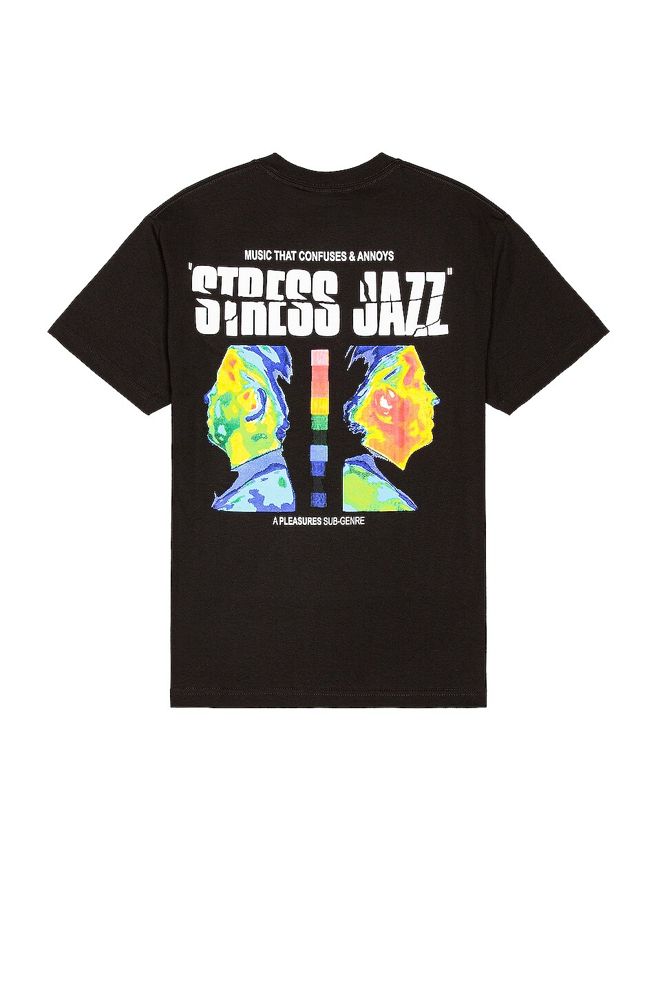 Image 1 of Pleasures Stress Jazz Tee in Black