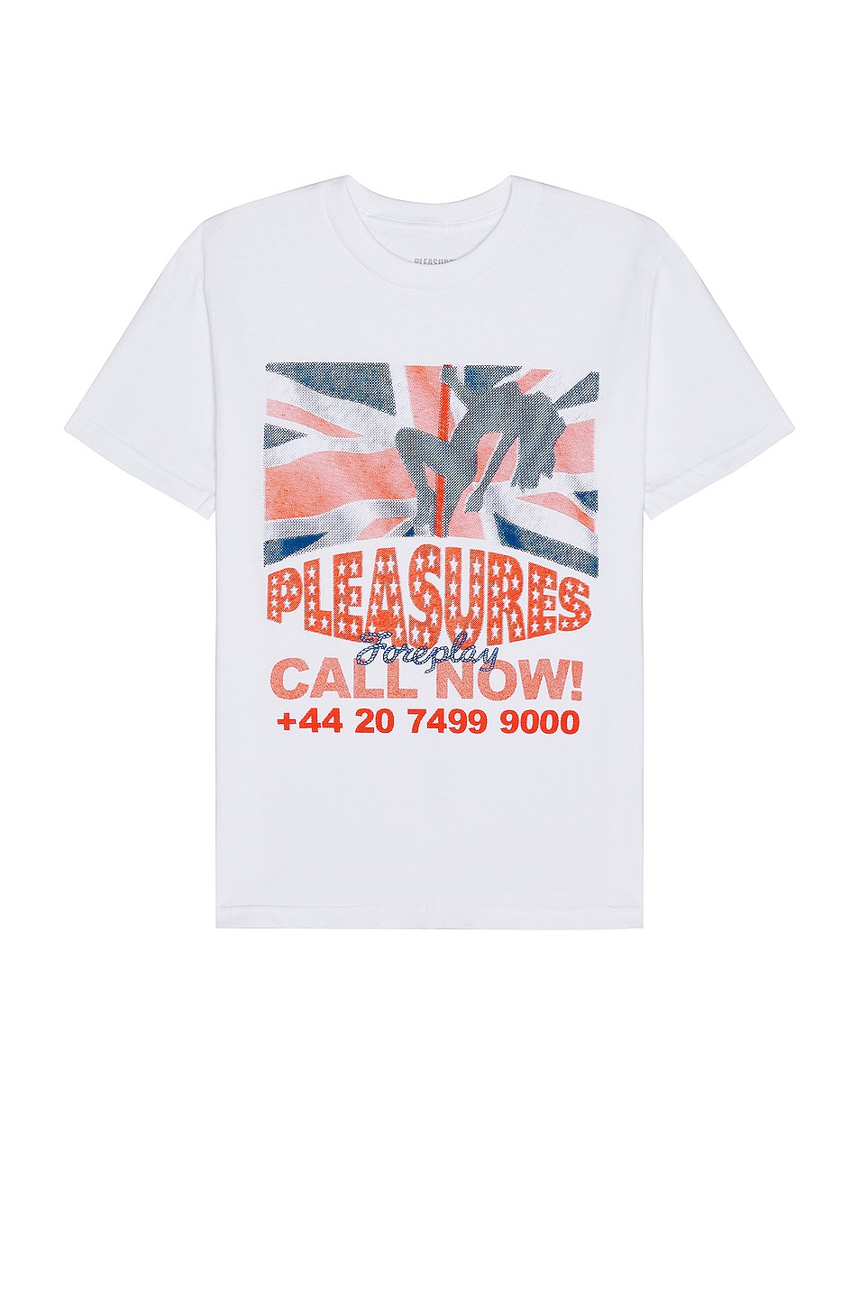 Image 1 of Pleasures Call Now T-shirt in White