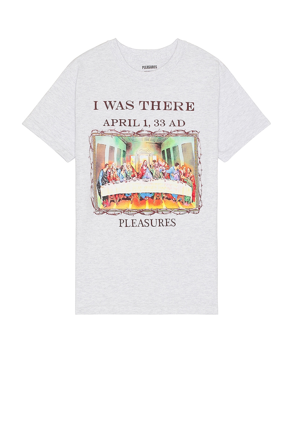 Image 1 of Pleasures Supper T-shirt in Ash Grey