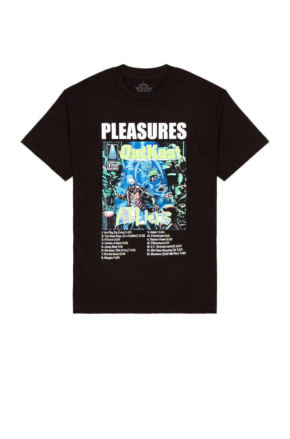 Image 1 of Pleasures Atliens T-Shirt in Black