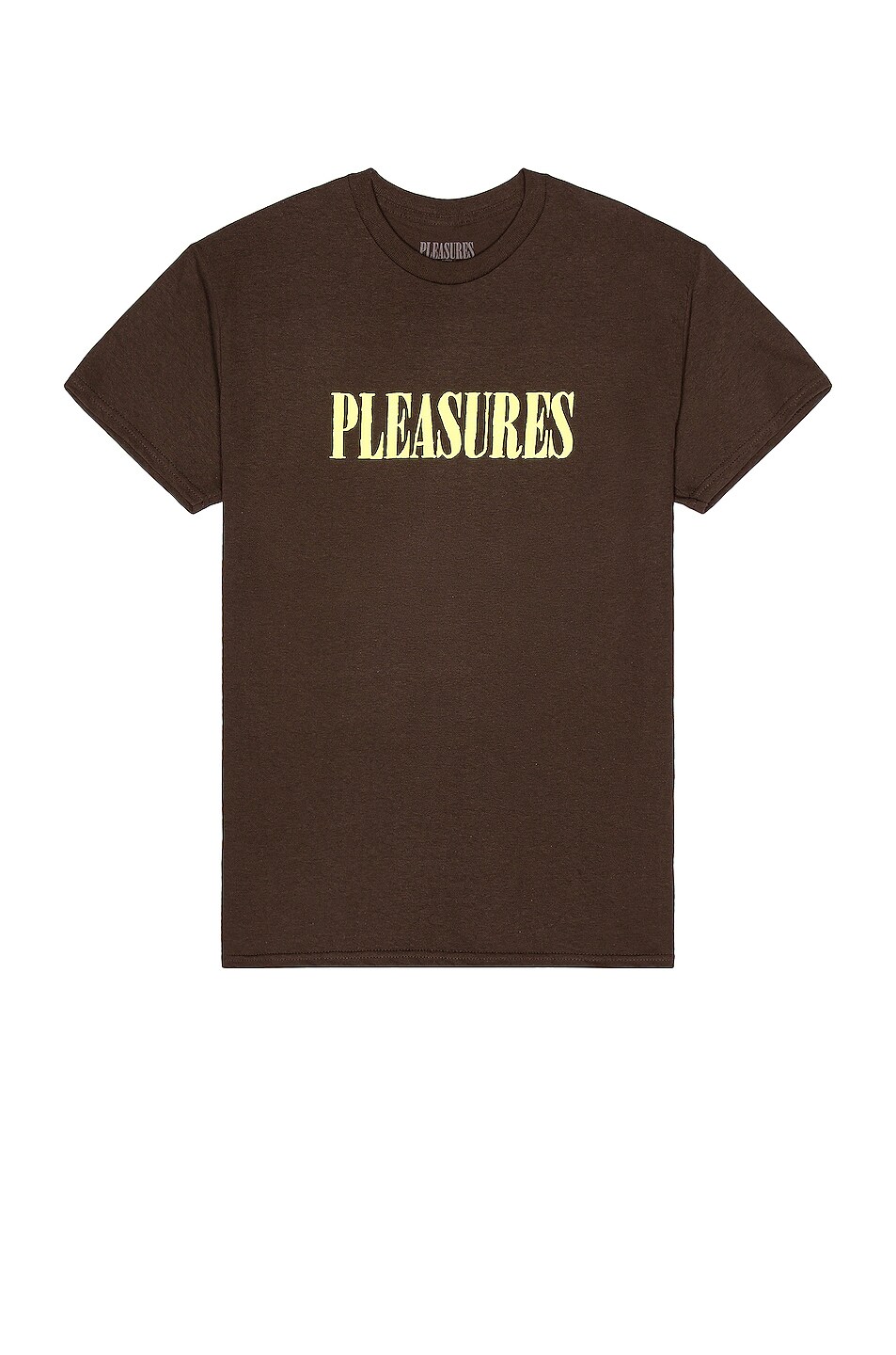 Image 1 of Pleasures Tickle Logo T-Shirt in Brown