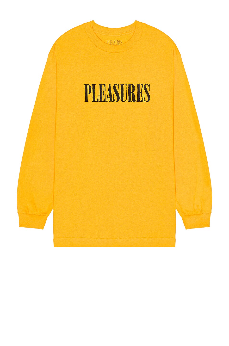Image 1 of Pleasures Tickle Logo Long Sleeve T-Shirt in Gold