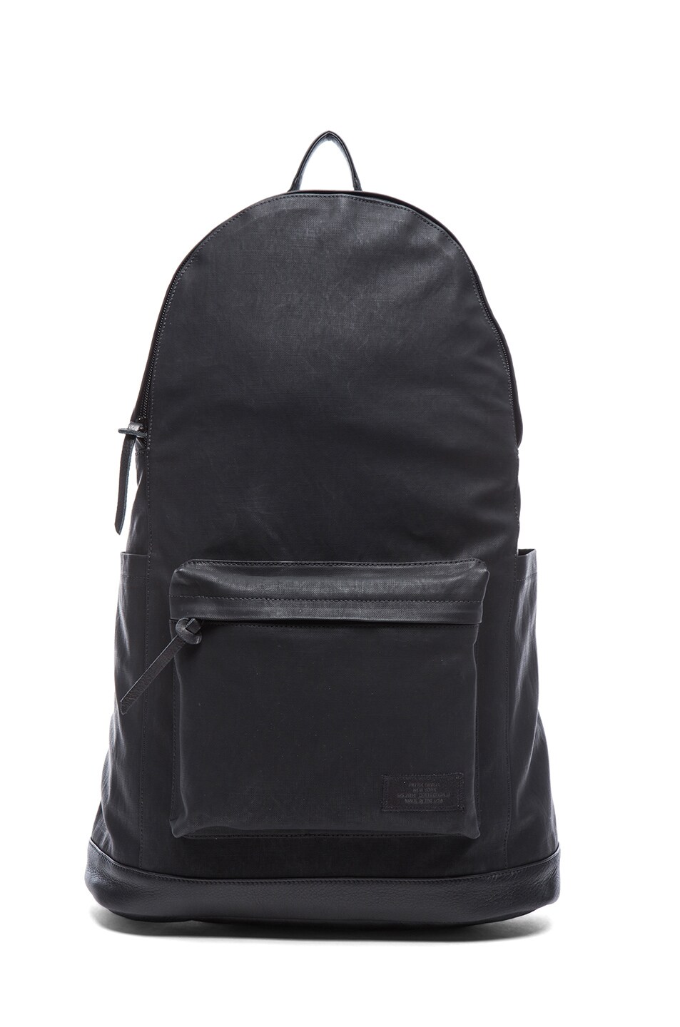 Image 1 of Patrik Ervell Rubberized Cotton Daypack with Horsehair Straps in Black