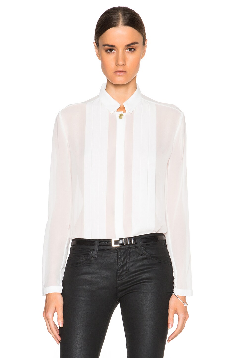 Image 1 of Pierre Balmain Button Down Top in White