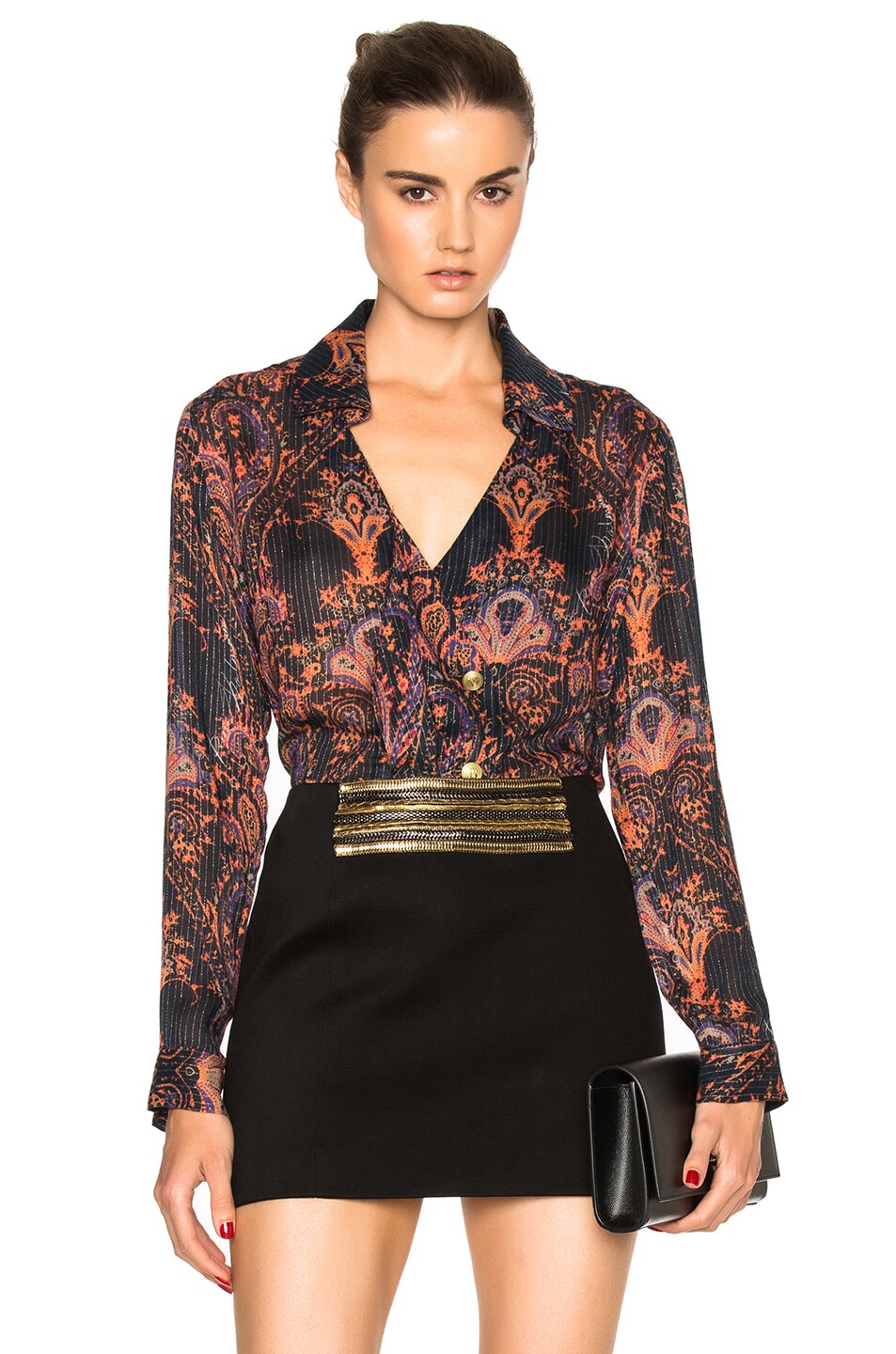 Image 1 of Pierre Balmain Printed Button Up Top in Multi