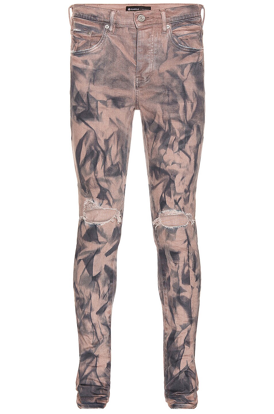 Image 1 of Purple Brand Clay Marble Jeans in Midnight