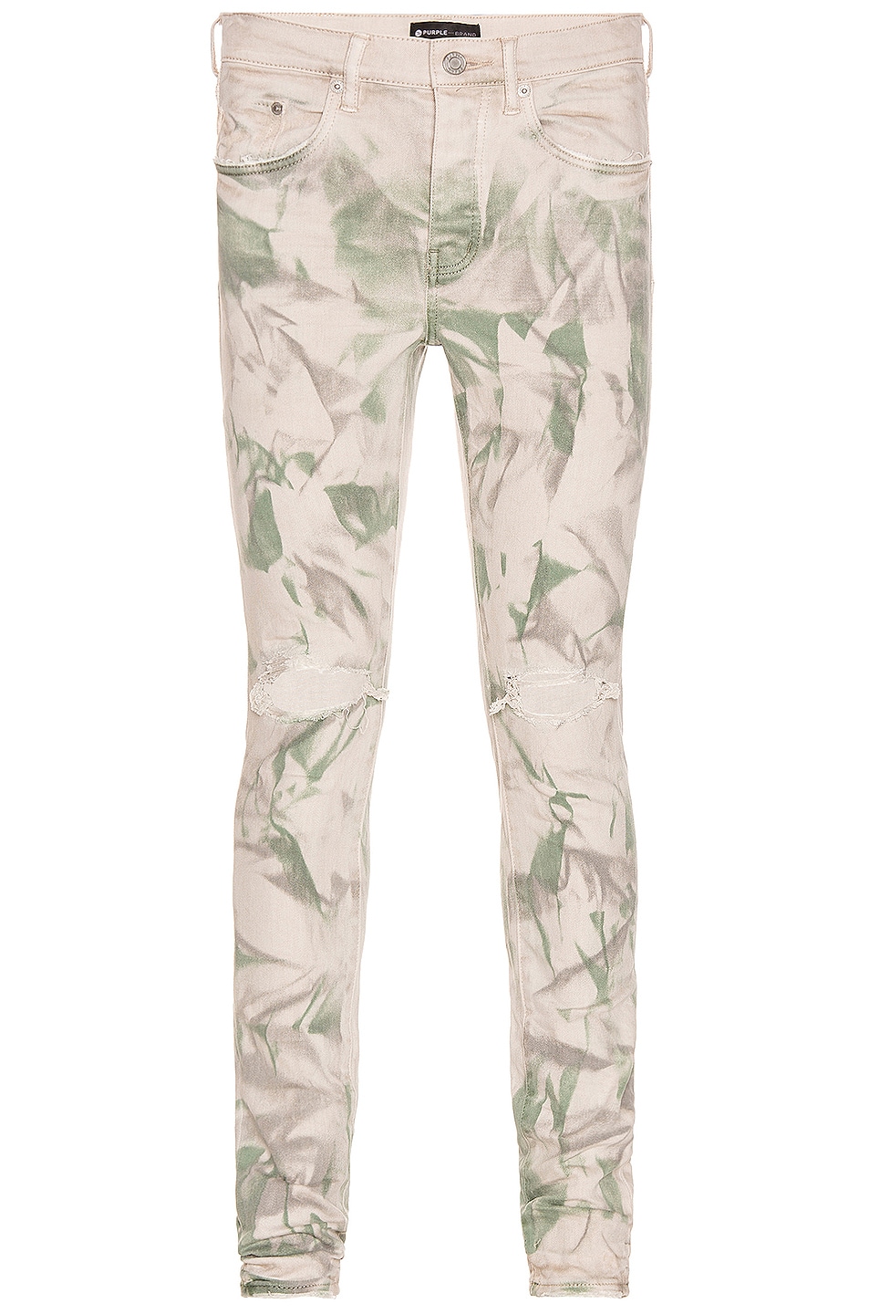 Image 1 of Purple Brand Camo Jeans in Sand Forest