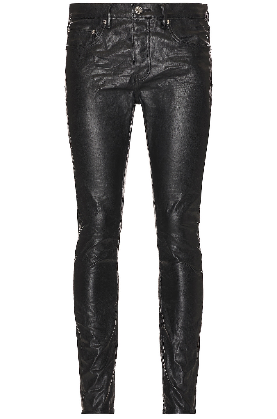 Image 1 of Purple Brand Patent Leather Film Pant in Black