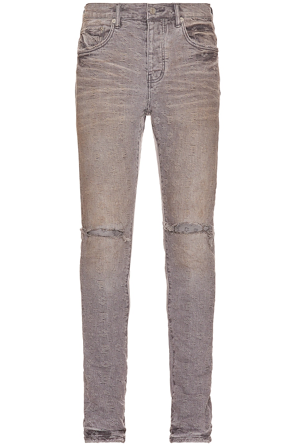 Image 1 of Purple Brand Jacquard Pant in Washed Grey