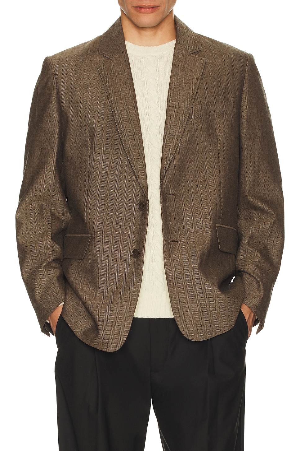 Image 1 of Percival Grounds Tailored Blazer in Oak