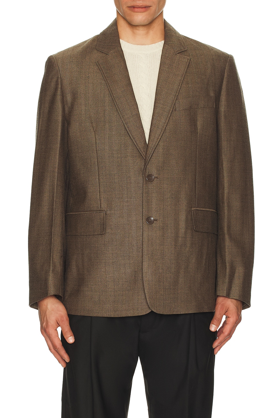 Percival Grounds Tailored Blazer In Brown