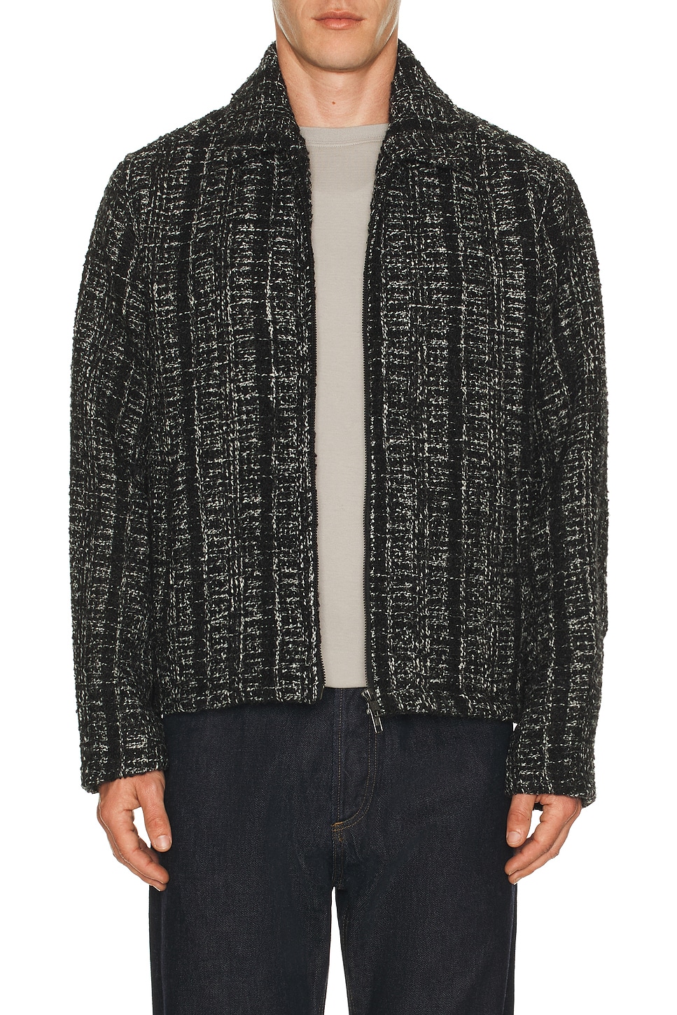 Image 1 of Percival Ingelo Zip Wool Boxy Jacket in Black