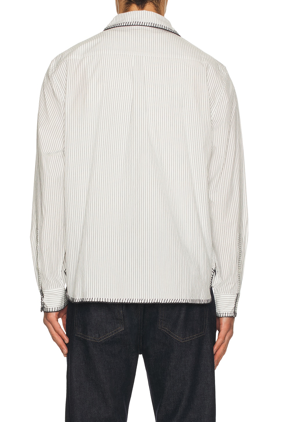 Percival Mens Index Stripe Pearce Shirt In White | ModeSens