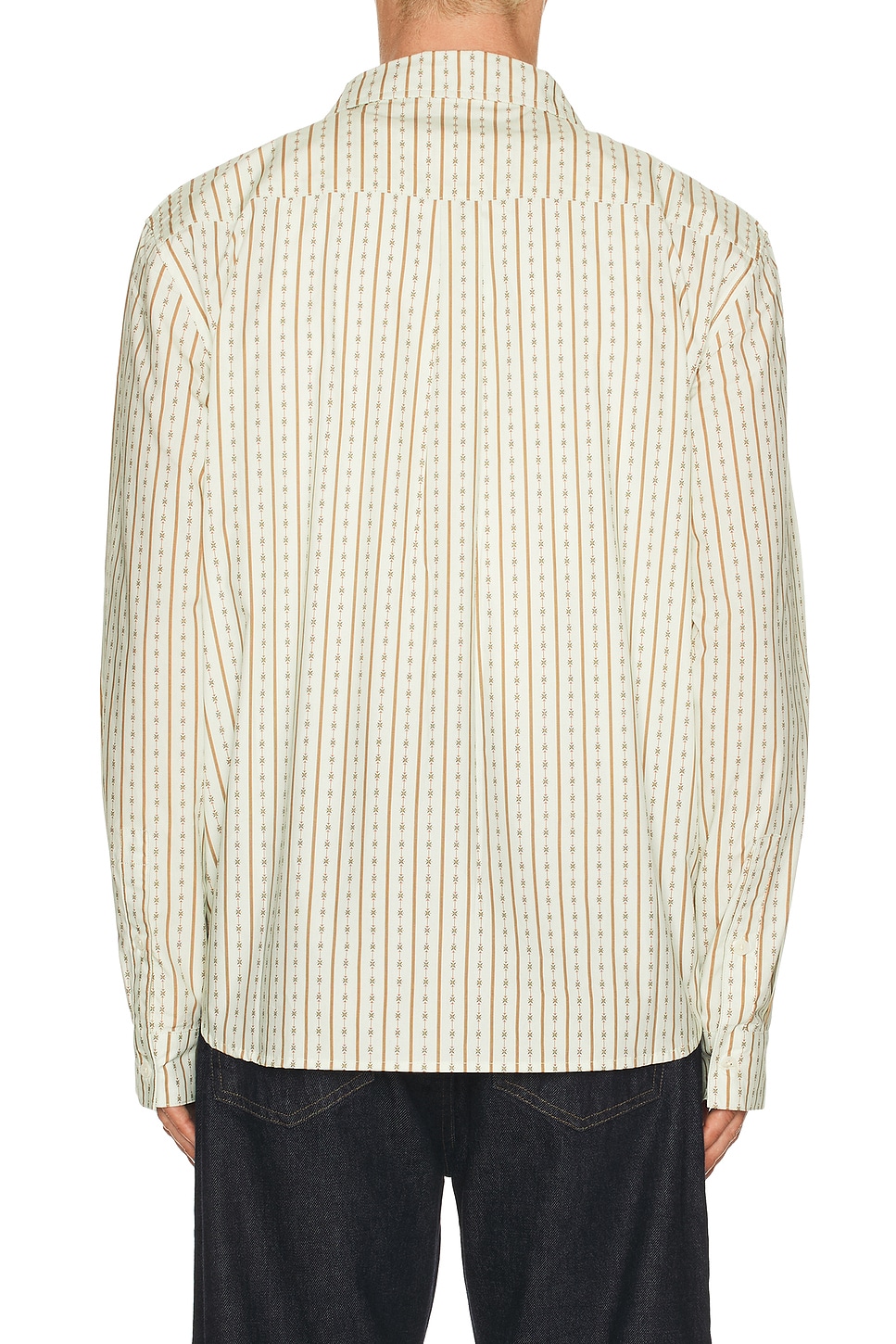 Percival Mens Binding Oversized Pearce Shirt In Neutral