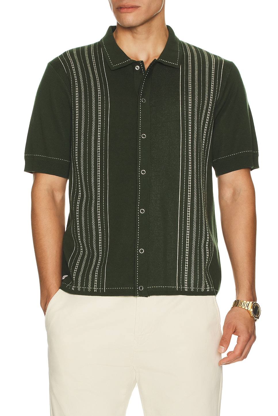 Image 1 of Percival Accolades Knitted Shirt in Forest