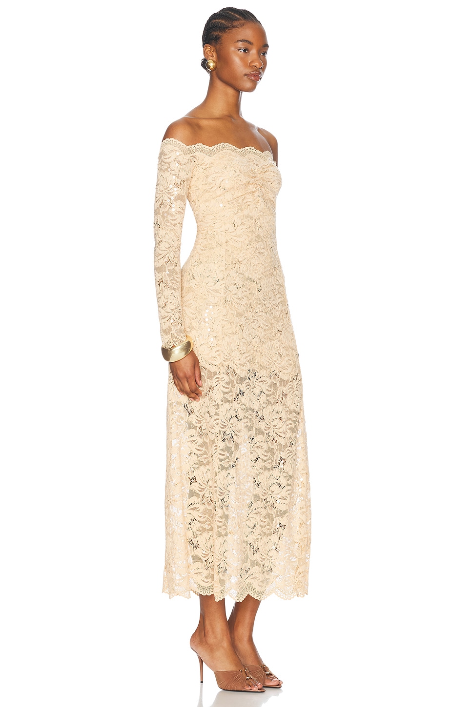 RABANNE STRETCH LACE MAXI DRESS