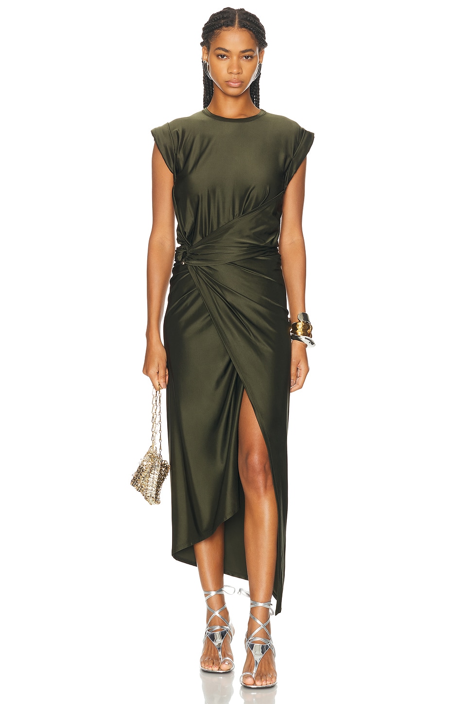 Jersey Dress in Dark Green